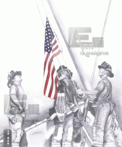 9/11 heroes firemen lady liberty eagle flag america freedom